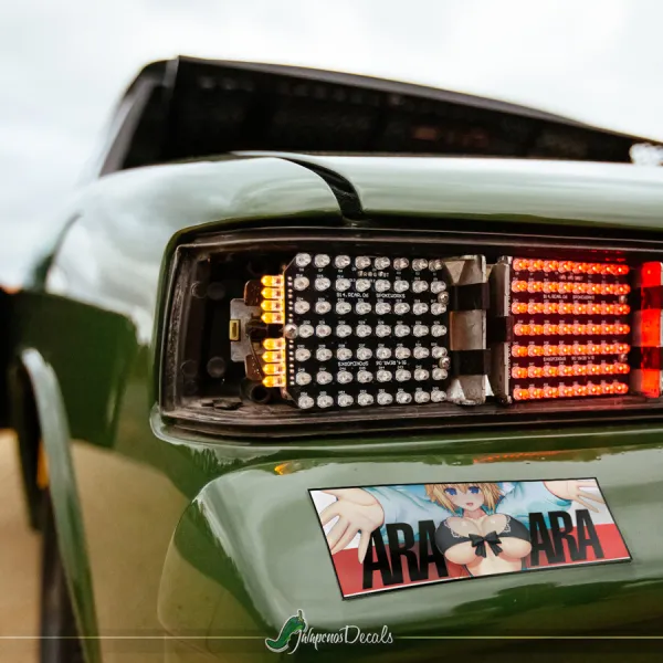 Ara Ara Oh Dear Well Well Onee-chan Otaku Weeb Anime Manga Girl Sexy Hot Boobs JDM Printed Box Slap Bumper Car Vinyl Sticker Decal>