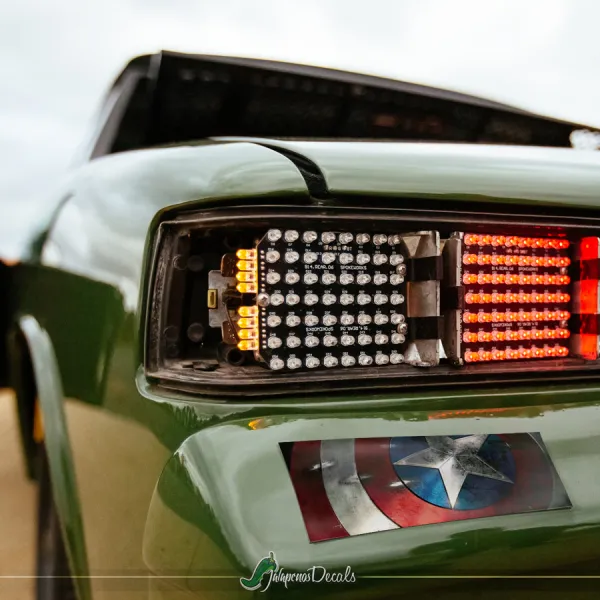 Steve Rogers Shield Star Comic Printed Box Slap Bumper Car Vinyl Sticker Decal>