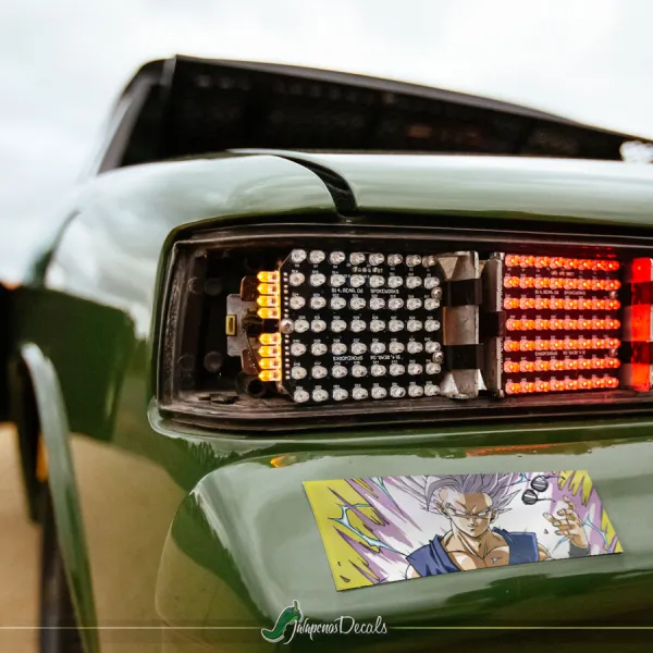 Son Gohan v1 Beast Form Mode Super Awakening Final Universe 7 Saiyan Z Super DBZ Kai Anime Manga Printed Box Slap Bumper Car Vinyl Sticker Decal>