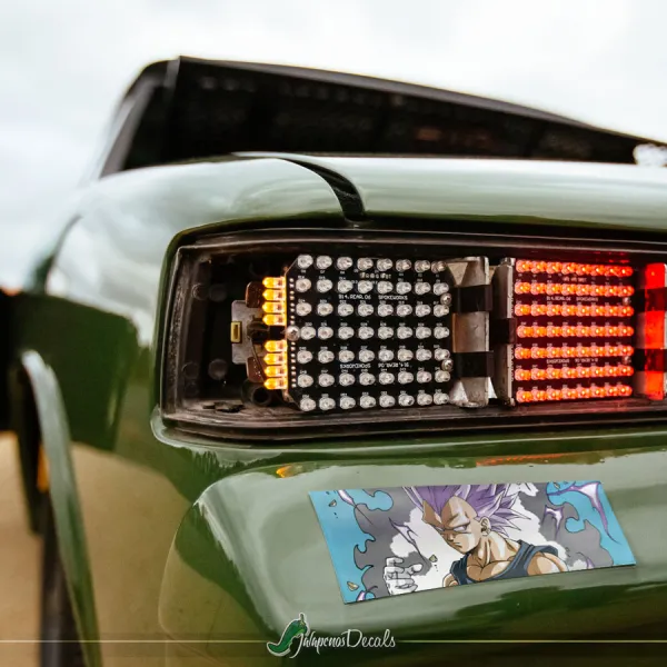 Vegeta v3 Ultra Ego Form Purple Mega Instinct Universe 7 Prince Fallen Saiyan Z Super DBZ Kai Anime Manga Printed Box Slap Bumper Car Vinyl Sticker Decal>