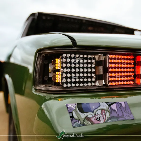 Frieza v2 Freezer Lord Emperor Universe 7 Agent of Destruction Chilled Goku Saiyan Z Super DBZ Kai Anime Manga Printed Box Slap Bumper Car Vinyl Sticker Decal>