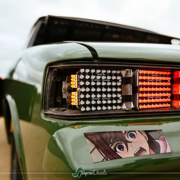 Momo Ayase v1 Paranormal Turbo-Granny Spirit Aura Medium Alien Earrings Okarun Waifu Girl Manga Anime Printed Box Slap Bumper Car Vinyl Sticker Decal>