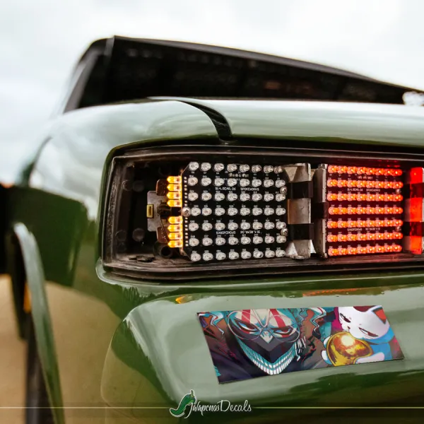 Turbo Granny v1 Yokai Spirit Maneki-Neko Doll Cat Form Speed Golden Kintama Balls Okarun Momo Manga Anime Printed Box Slap Bumper Car Vinyl Sticker Decal>