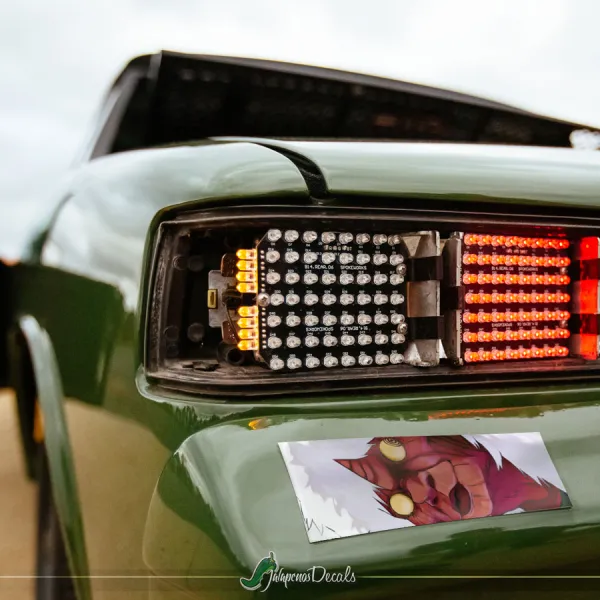 Turbo Granny v3 Yokai Spirit Maneki-Neko Doll Cat Form Speed Golden Kintama Balls Okarun Momo Manga Anime Printed Box Slap Bumper Car Vinyl Sticker Decal>