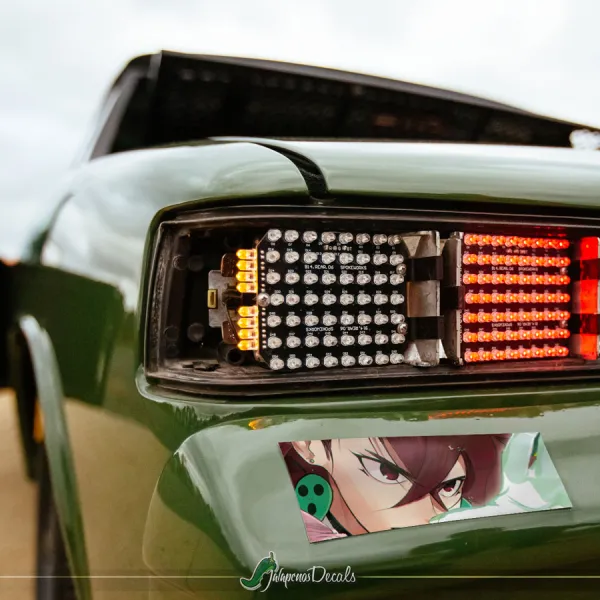 Momo Ayase v4 Paranormal Turbo-Granny Spirit Aura Medium Alien Earrings Okarun Waifu Girl Manga Anime Printed Box Slap Bumper Car Vinyl Sticker Decal>