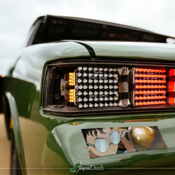 Ken Takakura v5 Okarun Occult-Kun Glasses Four-Eyes Kintama Turbo Granny Spiritual Power Manga Anime Printed Box Slap Bumper Car Vinyl Sticker Decal>