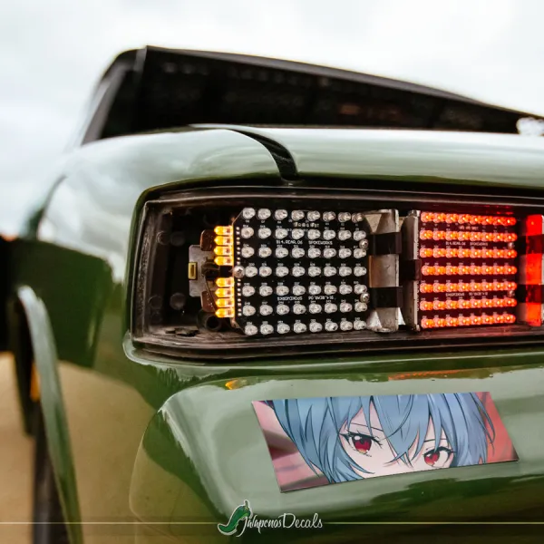Rei Ayanami v1 Eva Unit 00 Pilot Angel NERV Tokyo 3 Magi Mecha Manga Anime Printed Box Slap Bumper Car Vinyl Sticker Decal>