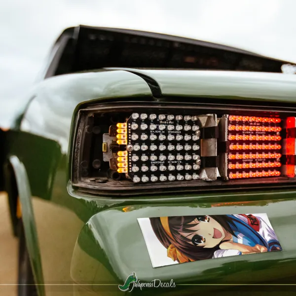 Haruhi Suzumiya v1 SOS Asahina Koizumi Nagato Kyon Anime Manga Printed Box Slap Bumper Car Vinyl Sticker Decal>