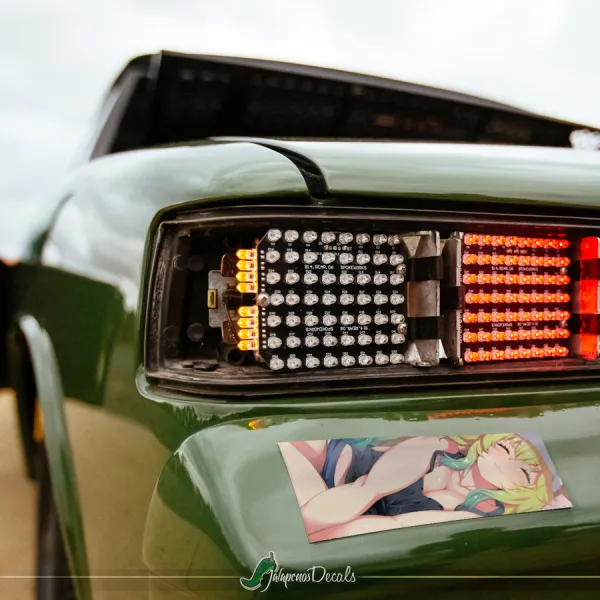 Lucoa Quetzalcoatl Tohru V4 Miss Chaos Horns Sexy Girl Anime Manga JDM Printed Box Slap Bumper Car Vinyl Sticker Decal>