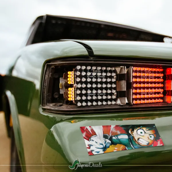 Izuku Midoriya Quirk v1 Deku Katsuki Bakugo Ochaco Momo Shoto Anime Manga Printed Box Slap Bumper Car Vinyl Sticker Decal>