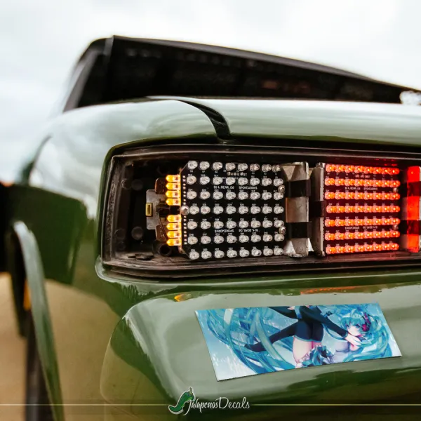 Miku 01 v3 Vocaloid Virtual Idol Singer Weeb Otaku Waifu Anime Manga Girl Printed Box Slap Bumper Car Vinyl Sticker Decal>