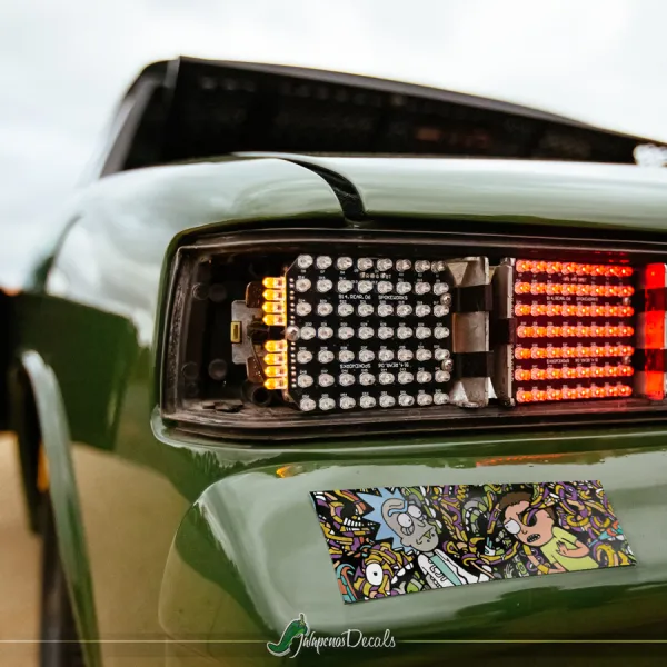 Cartoon Morty V1 Funny Wubalubadubdub Rick Printed Box Slap Bumper Car Vinyl Sticker Decal>