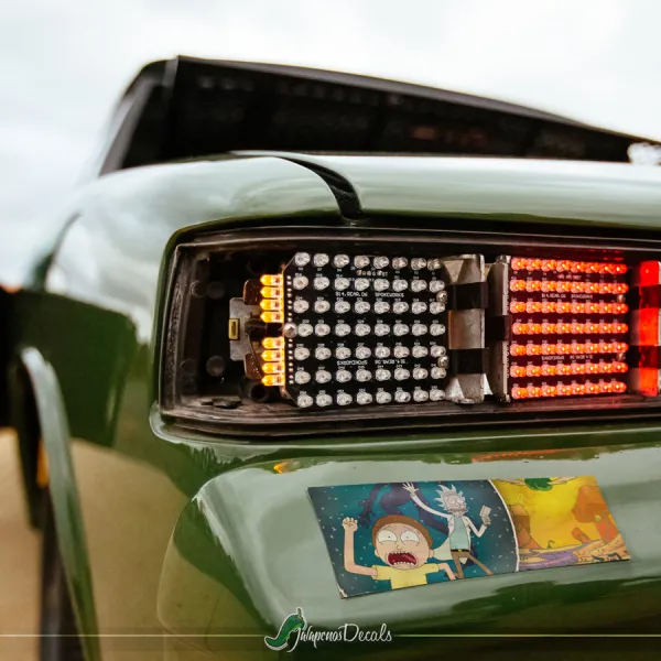 Cartoon Morty V3 Funny Wubalubadubdub Rick Printed Box Slap Bumper Car Vinyl Sticker Decal>