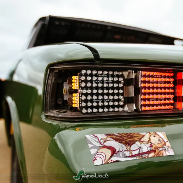 Yuuki Asuna v1 Berserk Healer Stacia RECT Inc Knights Blood Sexy Waifu Hot Girl Anime Manga Printed Box Slap Bumper Car Vinyl Sticker Decal>