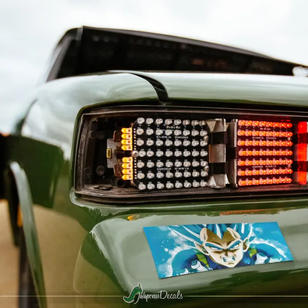 Vegeta Fallen Saiyan v1 Dragon Z DBZ Super Goku Manga Anime Printed Box Slap Bumper Car Vinyl Sticker Decal>