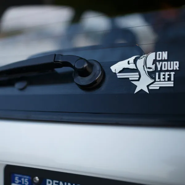 2x Pair On Your Left Funny Steve Rogers USA Star Falcon Army Racing Car Sticker Decal>
