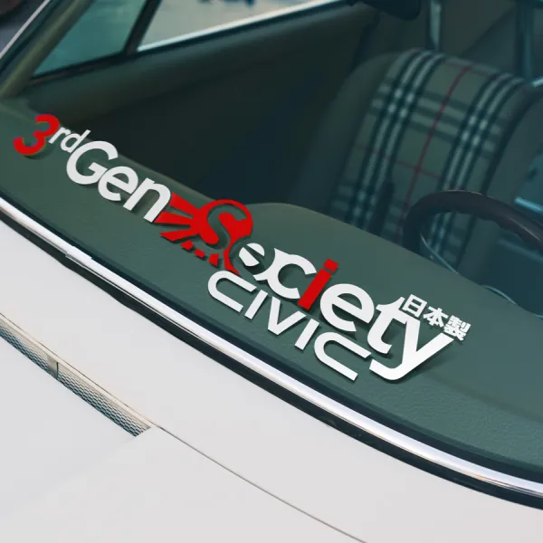 3 3rd Gen Generation Society Si Sport Injected CRX SOHC AG AH AJ AK AT AU Hatchback Hatch JDM Car Vinyl Sticker Decal>