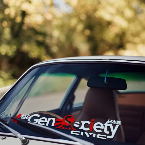 4 4th Gen Generation Society Si SiR Sport Injected EC ED EE EF DOHC VTEC SOHC Hatchback Hatch JDM Car Vinyl Sticker Decal>