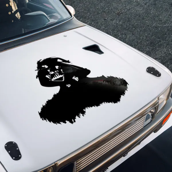 Hood Darth v2 Helmet Galactic Empire Sith Dark Side Force Bad Evil Luke Skywalker Car Vinyl Sticker Decal>