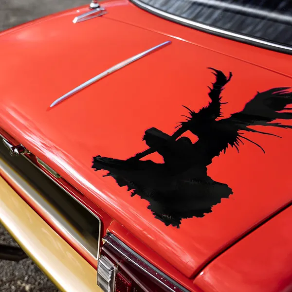 Ryuk Hood v4 Death Shinigami God Bored Feather Wings Apple Light Yagami L Kira Misa Amane Realm Observer Chaos Anime Manga Car Vinyl Sticker Decal>