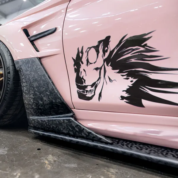 2x Pair Side Ryuk Death Shinigami Bored Feather Wings Apple Light Yagami L Misa Amane Realm Anime Manga Car Vinyl Sticker Decal>