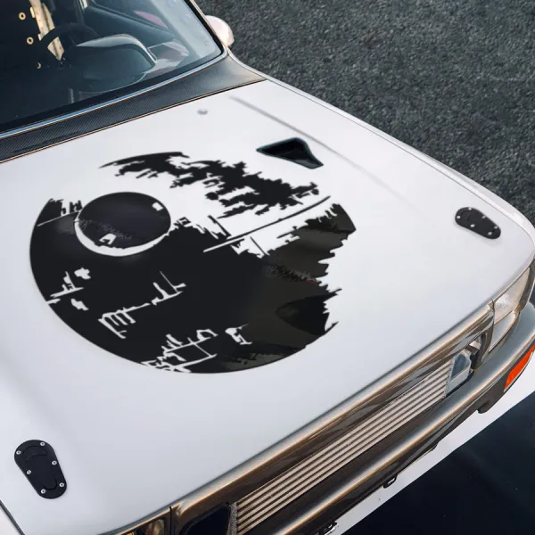 Hood Death Star v2 Darth Sith Order Galactic Empire Clone Dark Side Force Bad Evil Car Vinyl Sticker Decal>