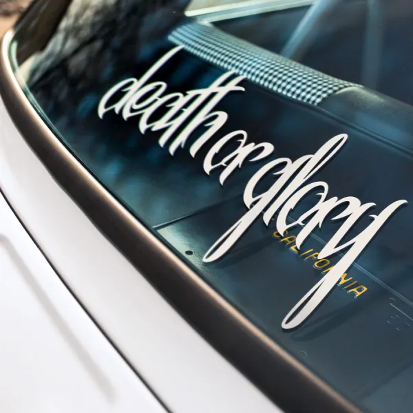 2x Pair Death or Glory v1 Street Drag Night Run Racing Drift Circuit Outlaw Tuning Track Warrior JDM Stance Car Vinyl Sticker Decal>