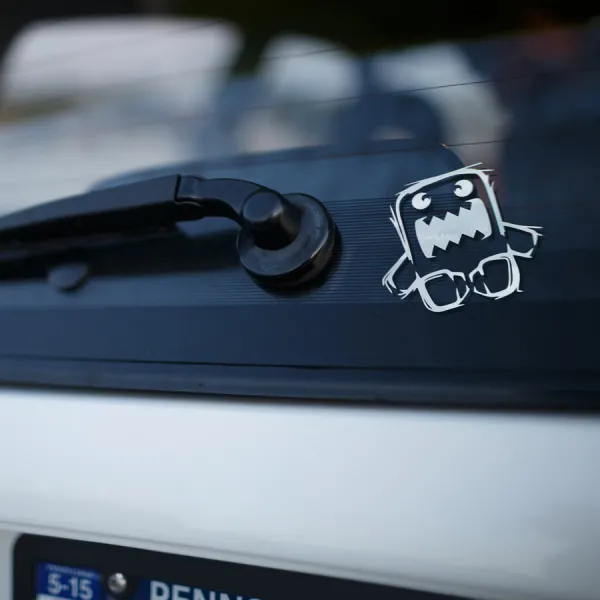 2x Pair Domo Kun Classic Royal JDM Stance Low Tuning Rising Sun Japan Car Vinyl Sticker Decal >