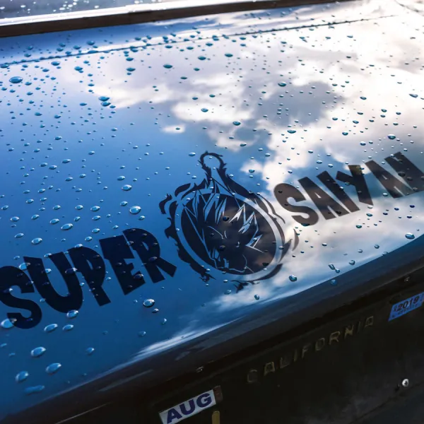 2x Dragon Super Saiyan God Goku Blue Z GT Super Anime Manga Car Vinyl Sticker Decal >