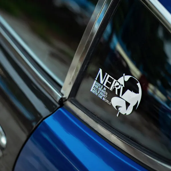 2x Pair NERV Organization v2 Eva Gehirn Shinji Ikari Rei Ayanami Angel Anime Manga Vinyl Sticker Decal>