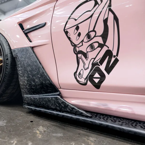 2x Pair Side Angel Eva Unit 02 Asuka Langley Soryu NGE NERV Organization Anime Manga Car Side Vinyl Sticker Decal>