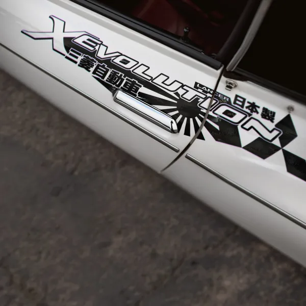2x Pair Side v2 X 10 Lancer Evo 三菱 自動車 JDM Japan Made Evolution RS GSR MR MIVEC DOHC Car Vinyl Sticker Decal>