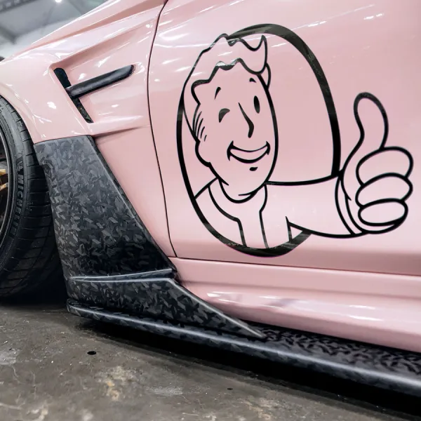 2x Pair Side Pip Boy OK Vault-Tec Tested Approved Shelter 111 Nuka Robco Wasteland Survival Post Apocalyptic Car Vinyl Sticker Decal>