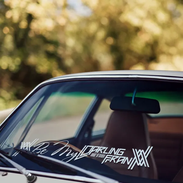 Be My Darling Ichigo Zero Two Hiro Code 002 Sexy Girl Anime Manga Windshield Banner Car Vinyl Sticker Decal>