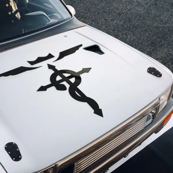 Flamel Symbol Seal Hood Soul Ed Al Edward Alphonse Elric Homunculus Anime Manga Car Vinyl Sticker Decal>