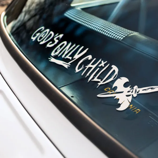 2x God's Only Child Chaos Wild Card Gotham’s Clown Smile Arkham Asylum Why So Serious Bad Suicide Evil Bruce Wayne Car Vinyl Sticker Decal>
