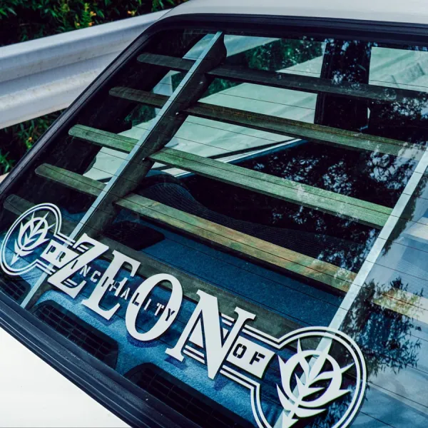 Principality of Zeon Banner Windshield MS-06S Zaku II Commander Type Char Aznable Anime Manga Car Vinyl Sticker Decal>