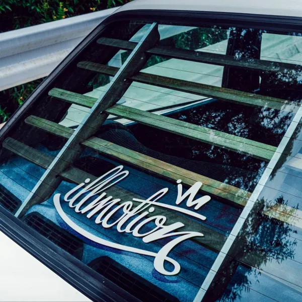 2x Pair Illmotion Culture Aggressive Night Touge Racing Urban Circuit Drift Tuning Build Camber Slammed JDM Car Vinyl Sticker Decal>