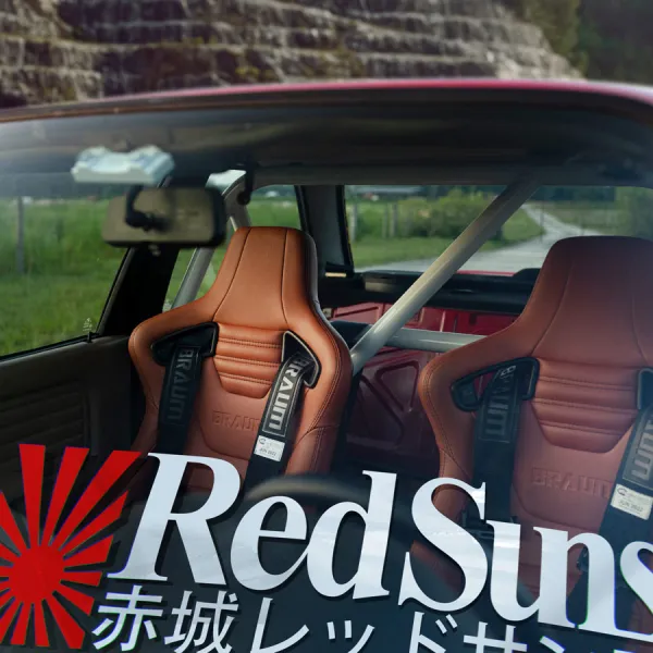 2x RedSuns Team Akagi v2 Ryosuke Keisuke Takahashi Kenta Nakamura Gunma S14 RX-7 JDM Anime Manga Racing Sticker Decal>