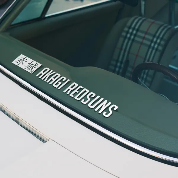 2x RedSuns Team Akagi v3 Ryosuke Keisuke Takahashi Kenta Nakamura Gunma S14 RX-7 JDM Anime Manga Racing Sticker Decal>