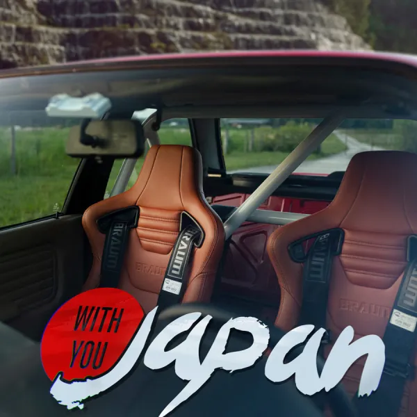 2x Pair Japan With You JDM Rising Sun Sunburst Nippon Street Racing Drift Circuit Tuning Car Vinyl Sticker Decal >