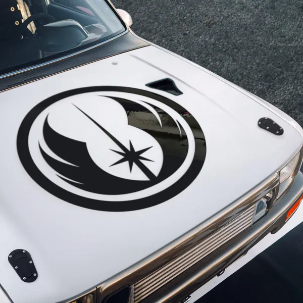 Hood Jedi Order Knight Luke Leia Skywalker Resistance Rebel Force Car Vinyl Sticker Decal>