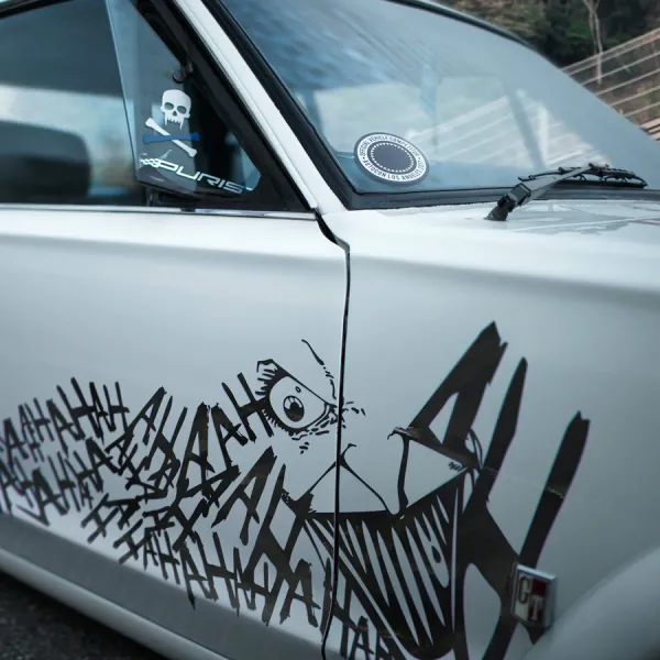 2x Pair Side Hahaha Smile Why So Serious Chaos Wild Card Gotham Clown Arkham Asylum Bad Suicide Evil Bruce Wayne Superhero Comic Comic Car Vinyl Sticker Decal>