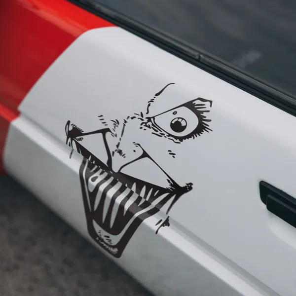 2x Pair Side Smile Why So Serious Chaos Wild Card Gotham Clown Arkham Asylum Bad Suicide Evil Bruce Wayne Superhero Comic Car Vinyl Sticker Decal>