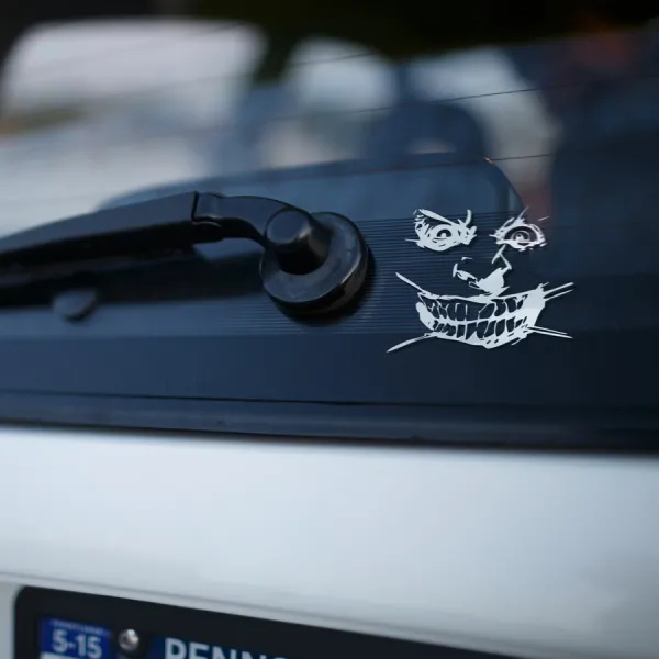 2x Pair Hahaha Why So Serious Smile Bruce Wayne Gotham Comic Fun Awesome Sticker Decal Car Vinyl Sticker Decal>