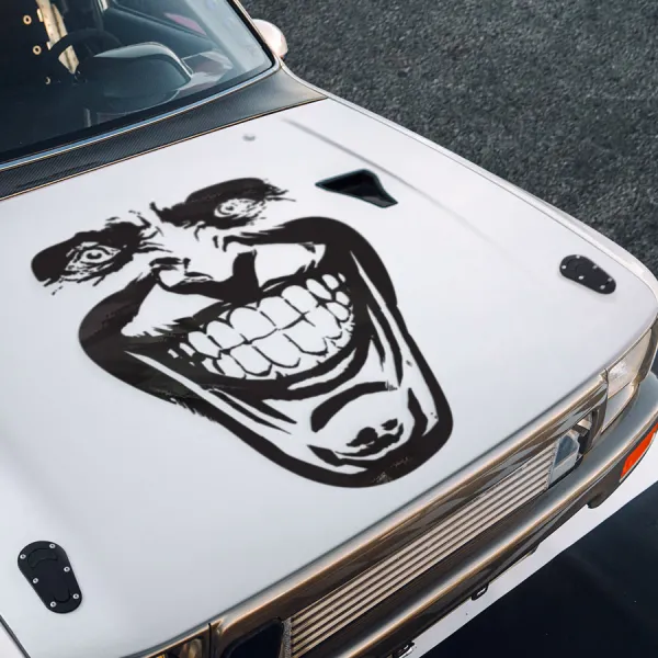 Hahaha Hood v4 Clown Chaos Wild Card Gotham Smile Arkham Asylum GCPD Why So Serious Bad Evil Bruce Wayne Superhero Comic Car Vinyl Sticker Decal>