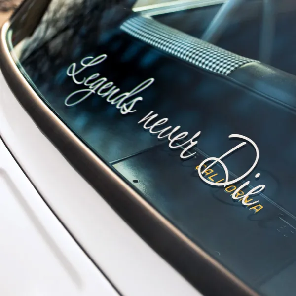 2x Pair Legends Never Die JDM Japan Import Culture Iconic Kanjozoku Legacy Elite Tuning Build Stance Car Vinyl Sticker Decal>