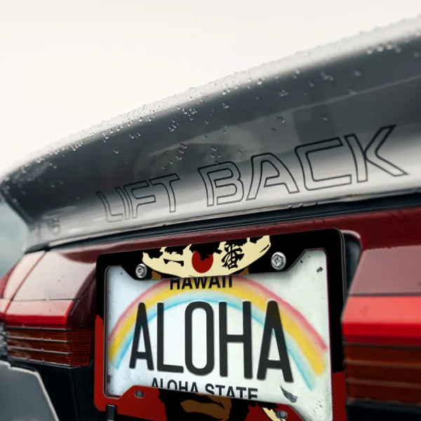 Rokutaro v2 Number One Ronin Sword Headband Justice Ninja Jinnosuke Jinno Kuma Teddy Bear Anime Manga Printed Aluminum Composite Car License Plate Frame>