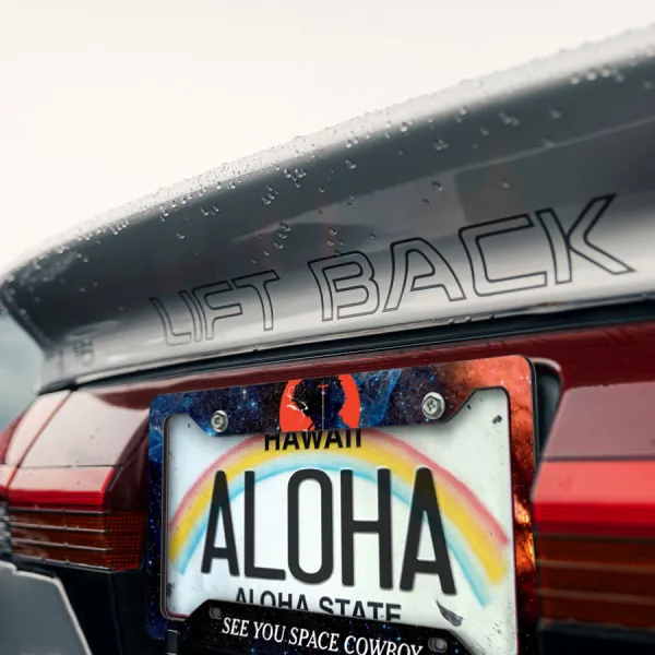 See You Space Cowboy Spike Spiegel Faye Valentine Swordfish Anime Printed Aluminum Composite Car License Plate Frame>