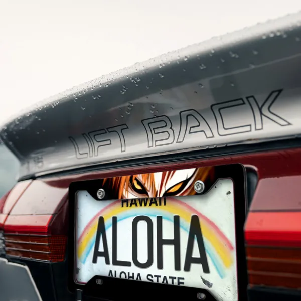 Ichigo Kurosaki v2 Shinigami Hollow Mask Karakura Soul Society Zangetsu Getsuga Tensho Anime Manga Printed Aluminum Composite Car License Plate Frame>